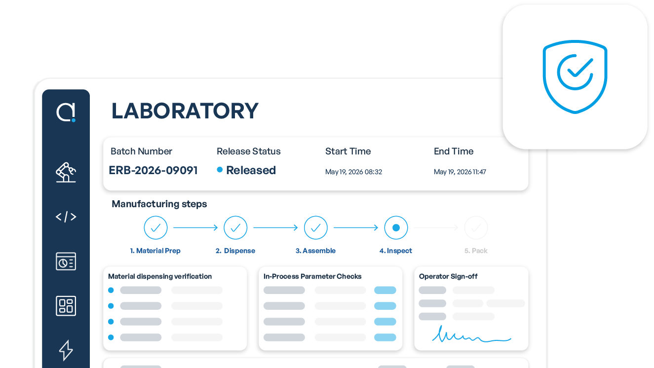 Quality management software module for manufacturing